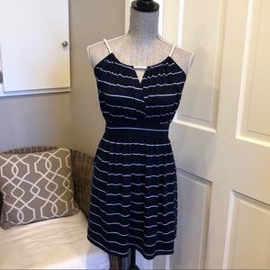 🍒Navy Striped Dress